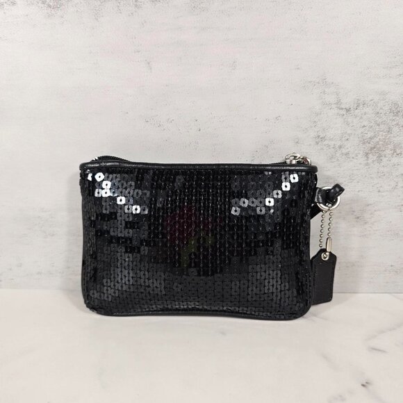 Coach Black Universal Sequins Wristlet - Picture 3 of 7